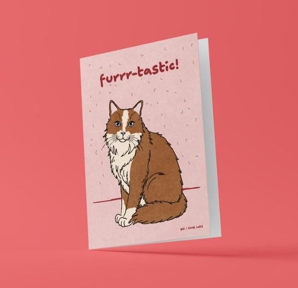 Furrr-tastic Grußkarte - Miau & More