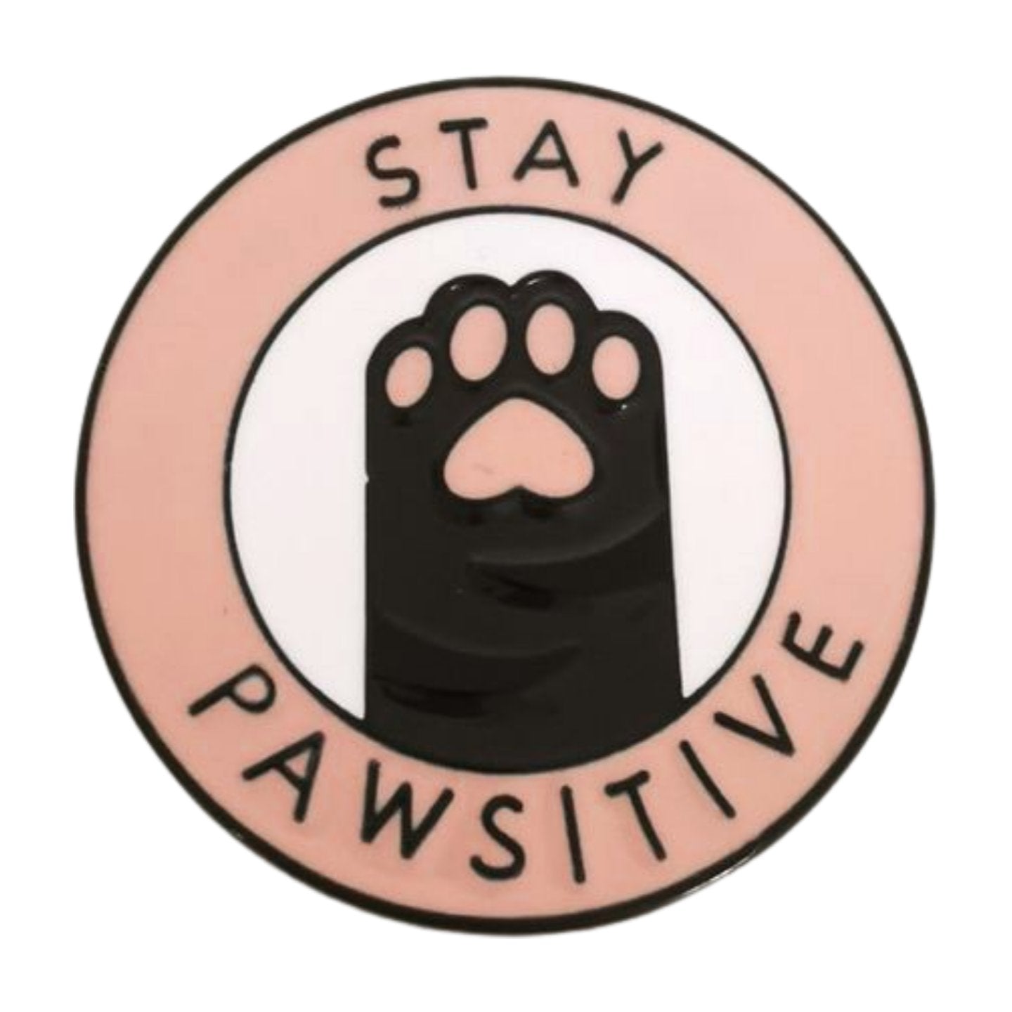Stay Pawsitive - Emaille Pin - Miau & More