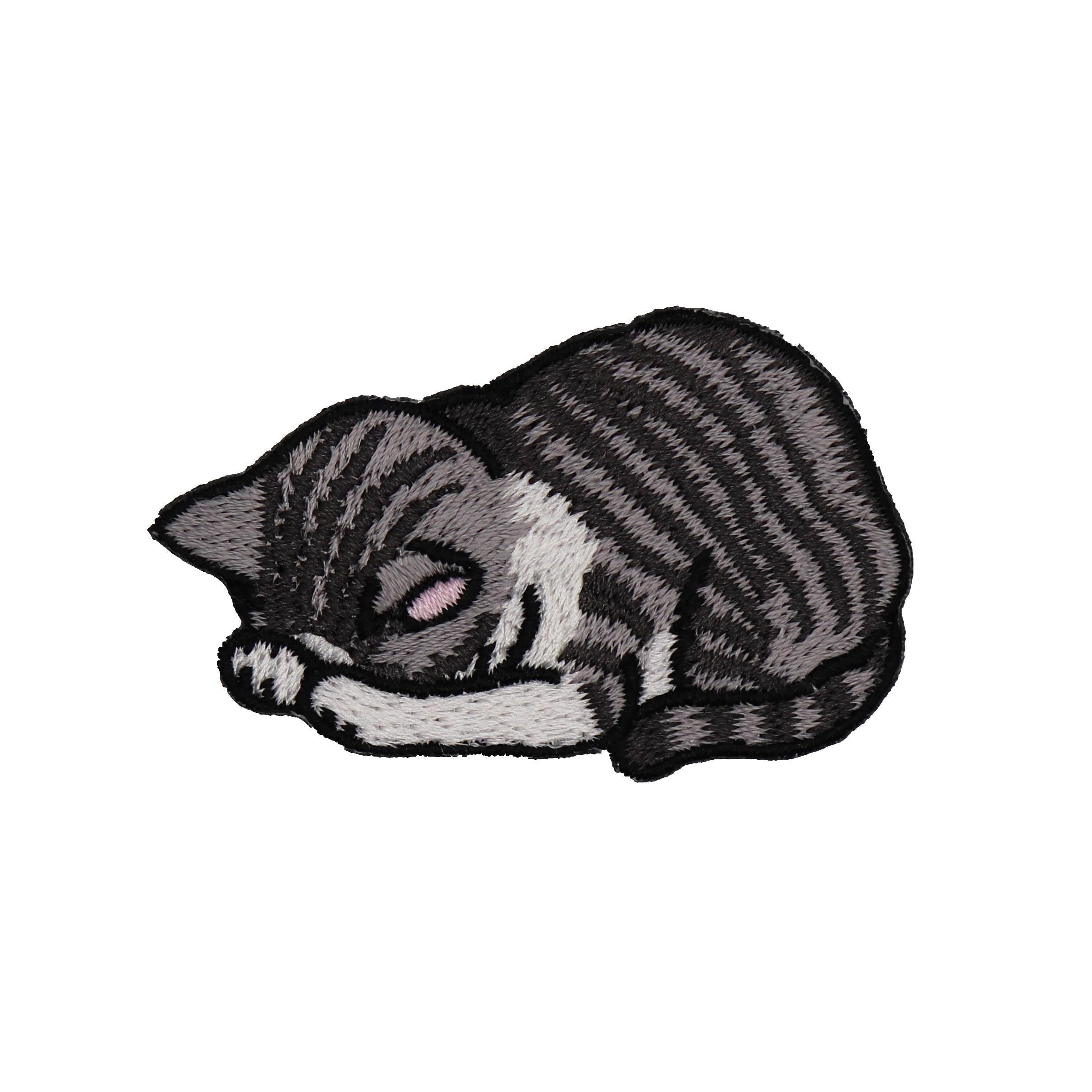 Sleepy Grey Cat Patch - Miau & More