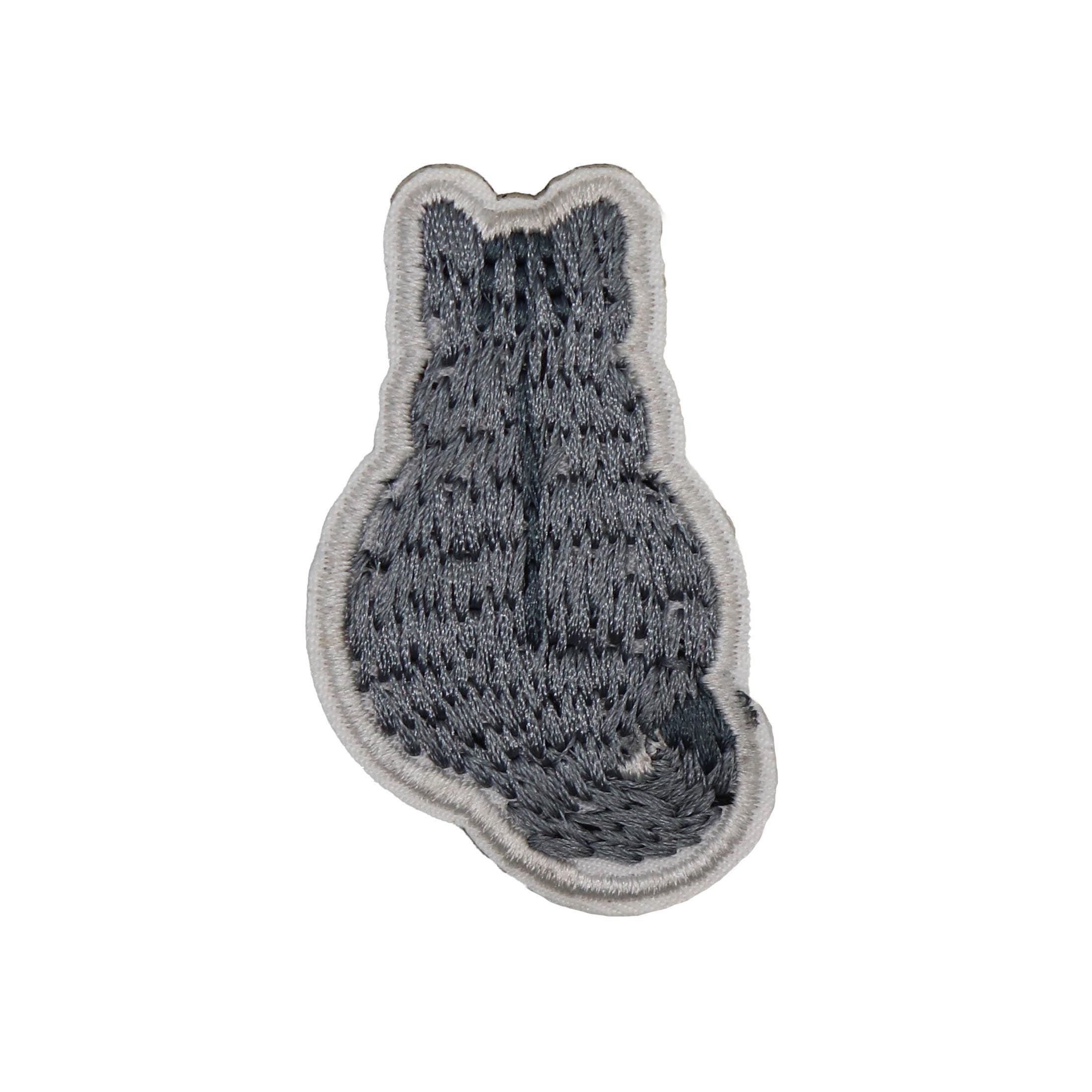 Graue Katze Patch - Miau & More