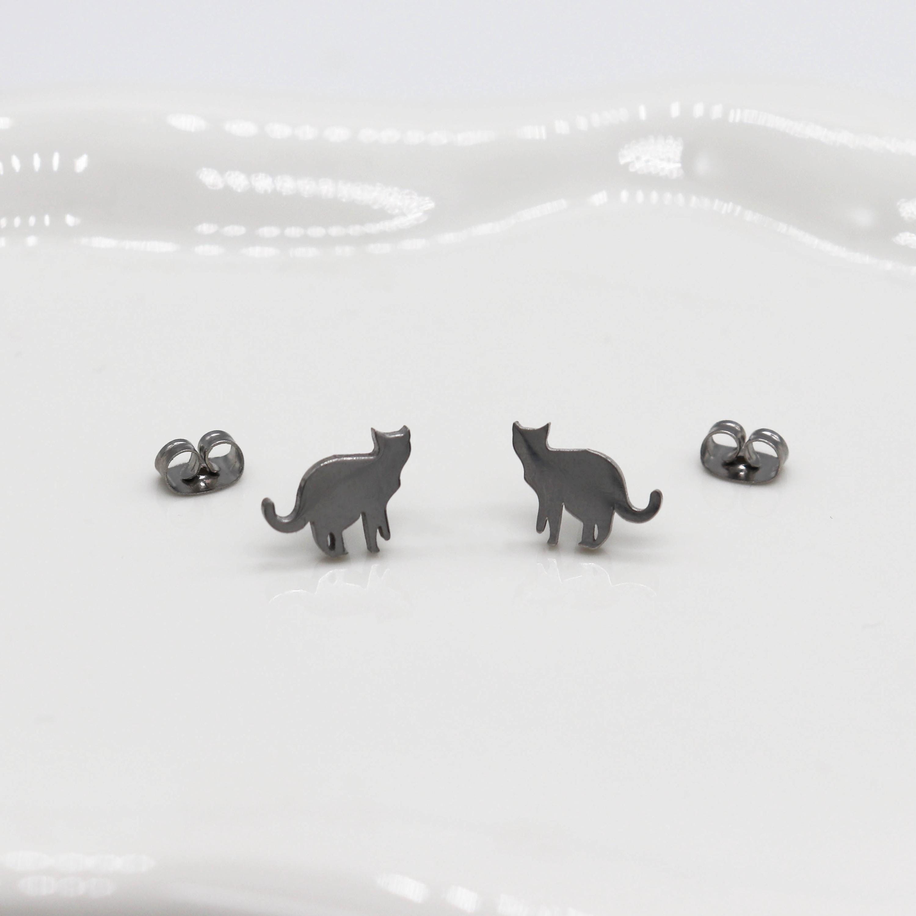 Cats Ohrringe (silber) - Miau & More