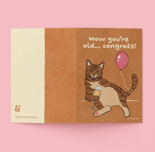 You are old Grußkarte - Miau & More