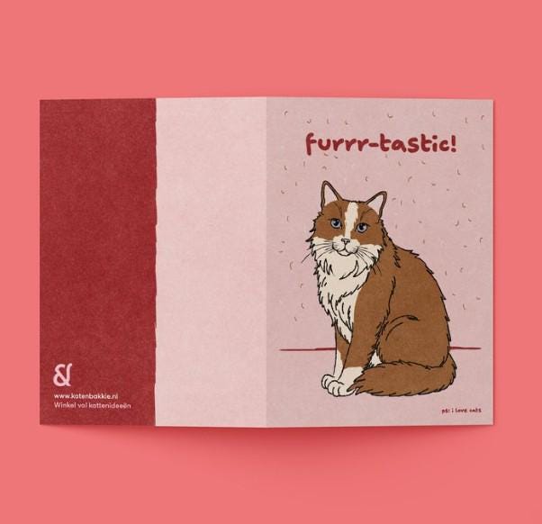 Furrr-tastic Grußkarte - Miau & More