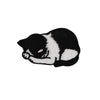 Sleepy Black White Cat Patch - Miau & More