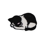 Sleepy Black White Cat Patch - Miau & More