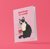 Pawtner in wine Grußkarte - Miau & More